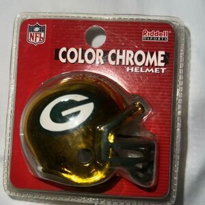 NFL GREEN BAY PACKERS MINIATURE HELMET (Riddell Color Chrome) NEW